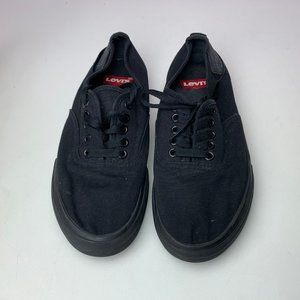 LEVIS Women Canvas BLACK Shoes SIZE 9